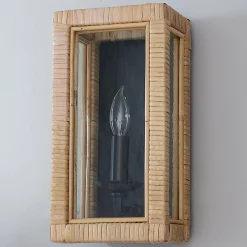 Bamboo Wrapped Frame Sconce