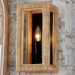 Bamboo Wrapped Frame Sconce
