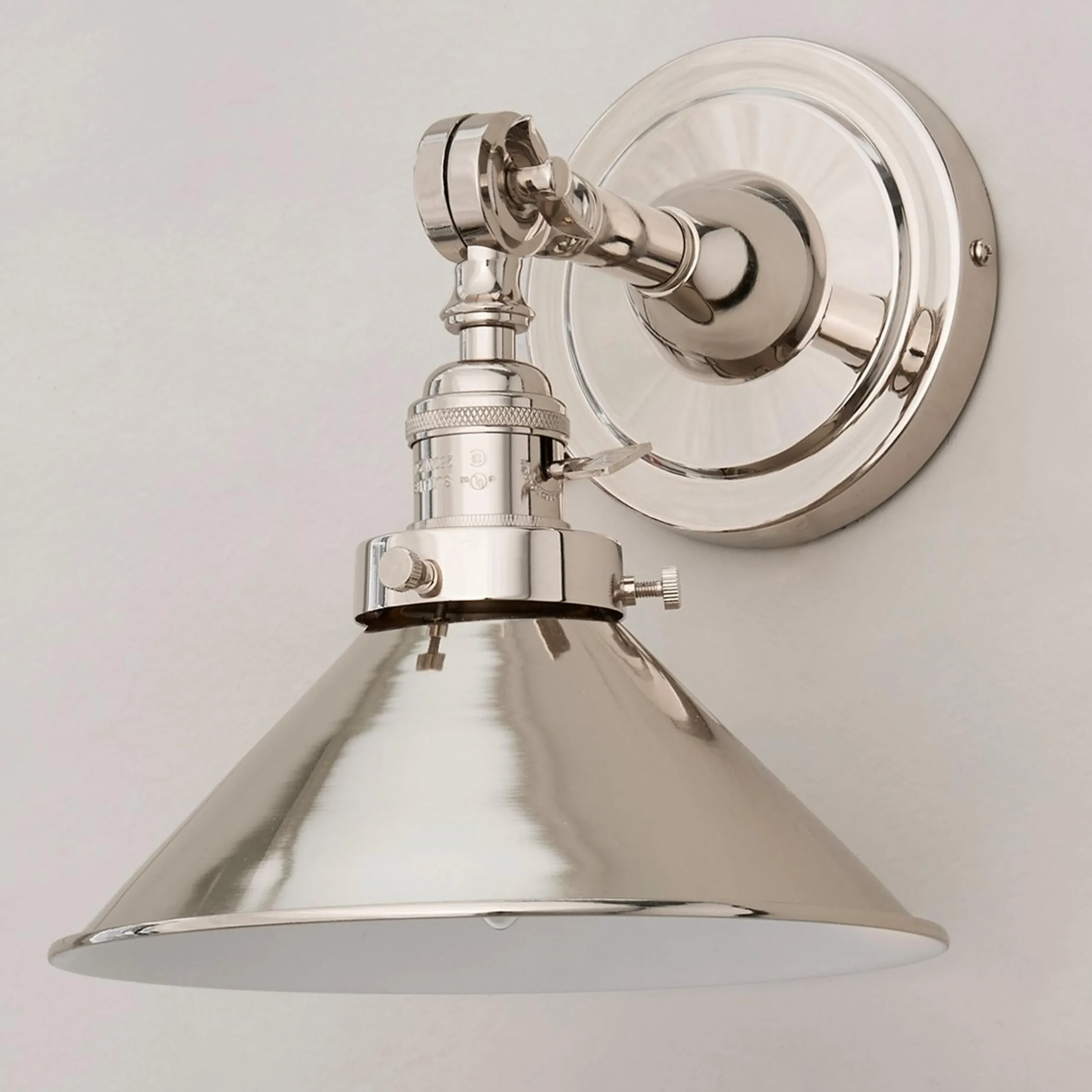 Banner Swing Arm Bath Sconce - Metal Triangular