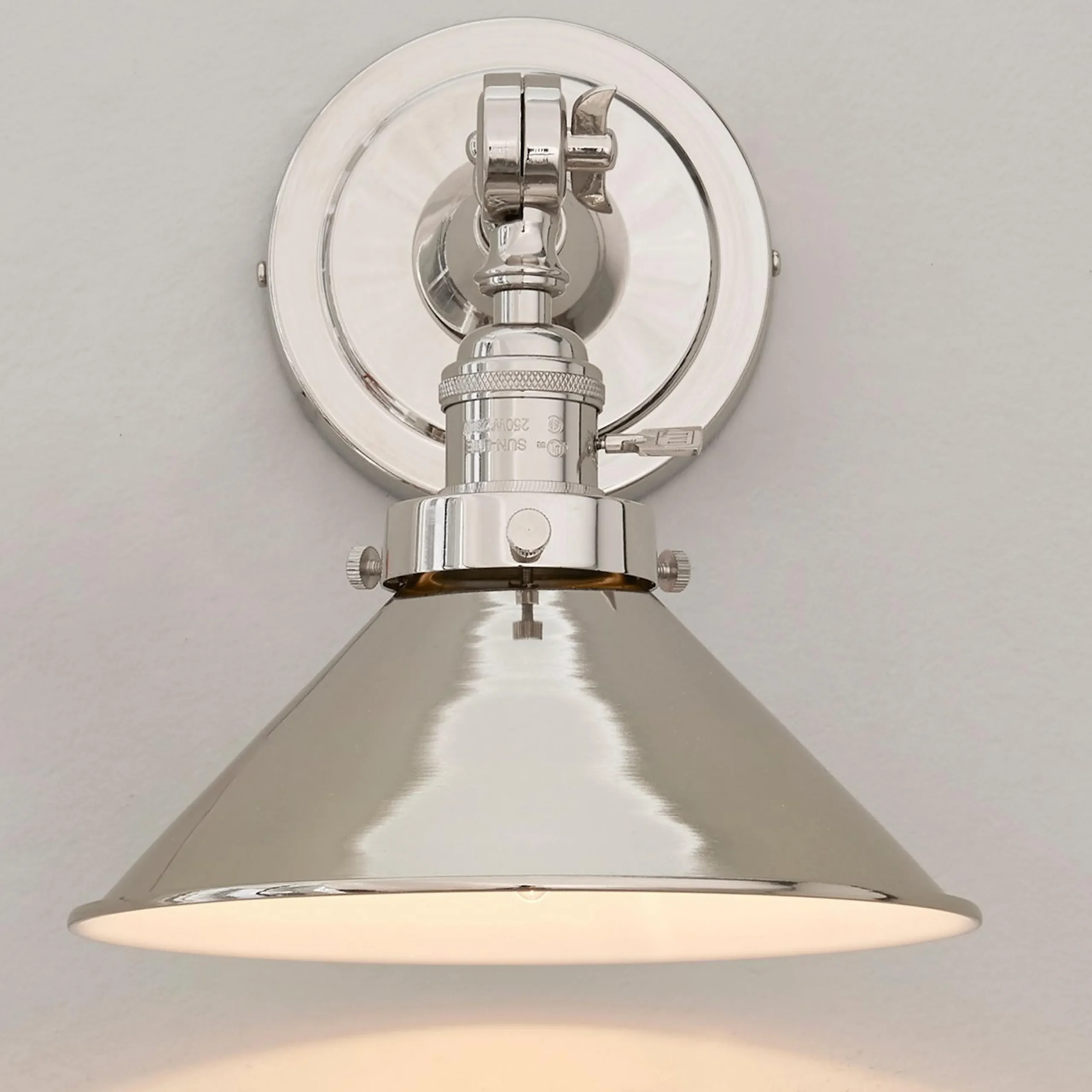 Banner Swing Arm Bath Sconce - Metal Triangular