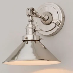 Banner Swing Arm Bath Sconce - Metal Triangular