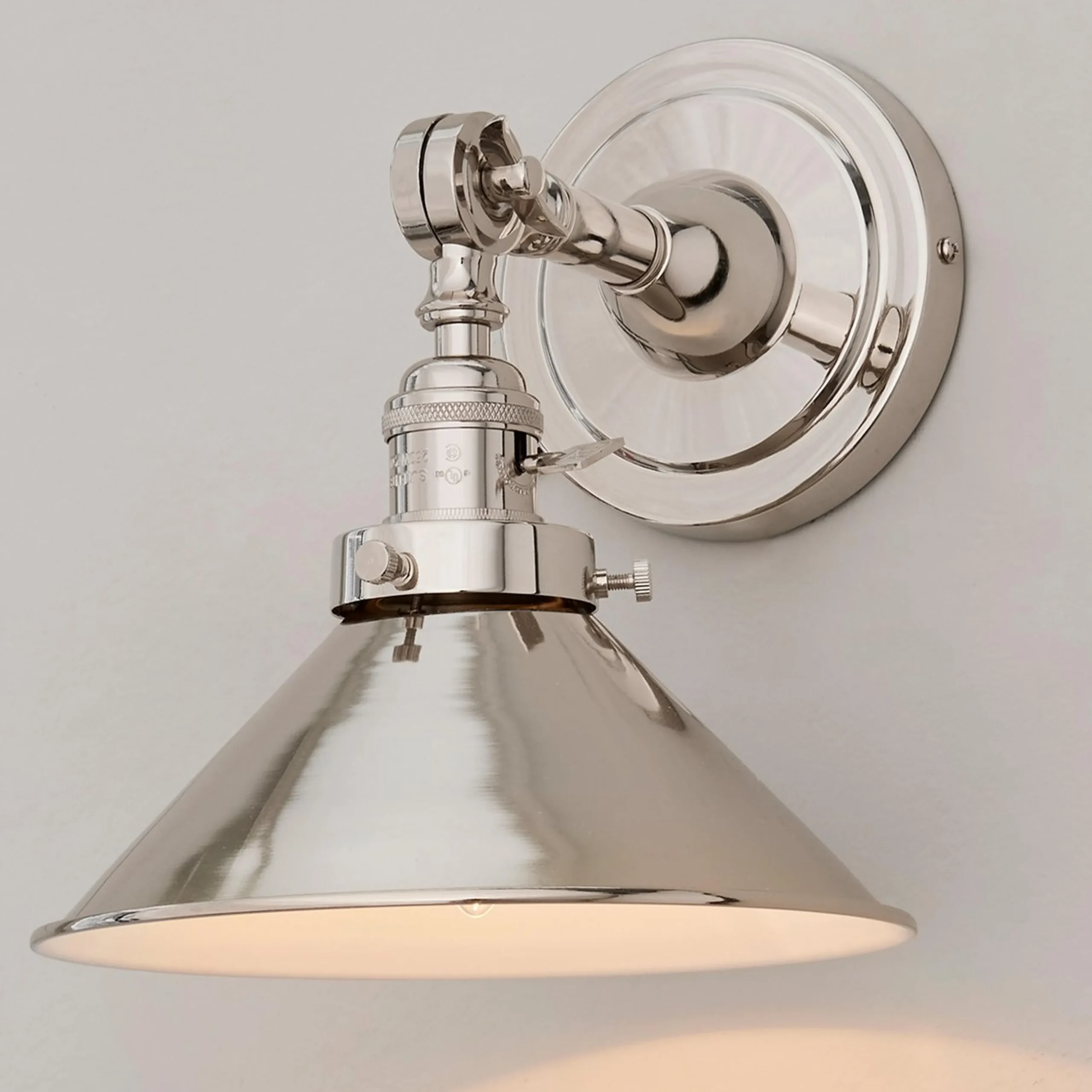 Banner Swing Arm Bath Sconce - Metal Triangular