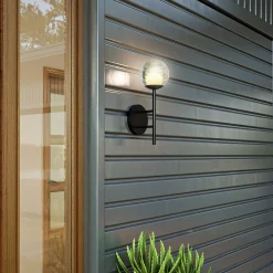 Beacon LED Outdoor Sconce - Ribbed Glass