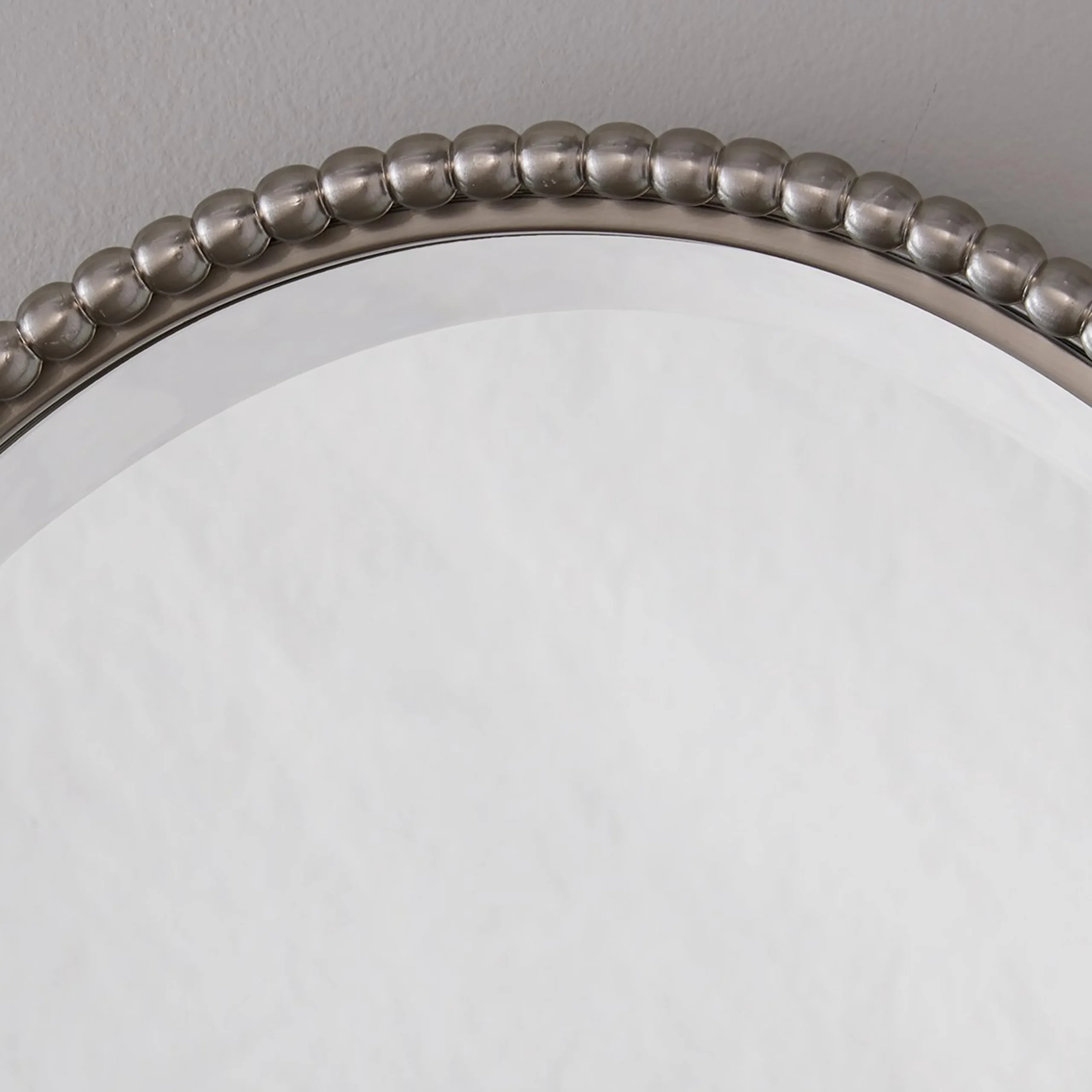 Beaded Beveled Mirror - Oval