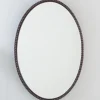 Beaded Beveled Mirror - Oval