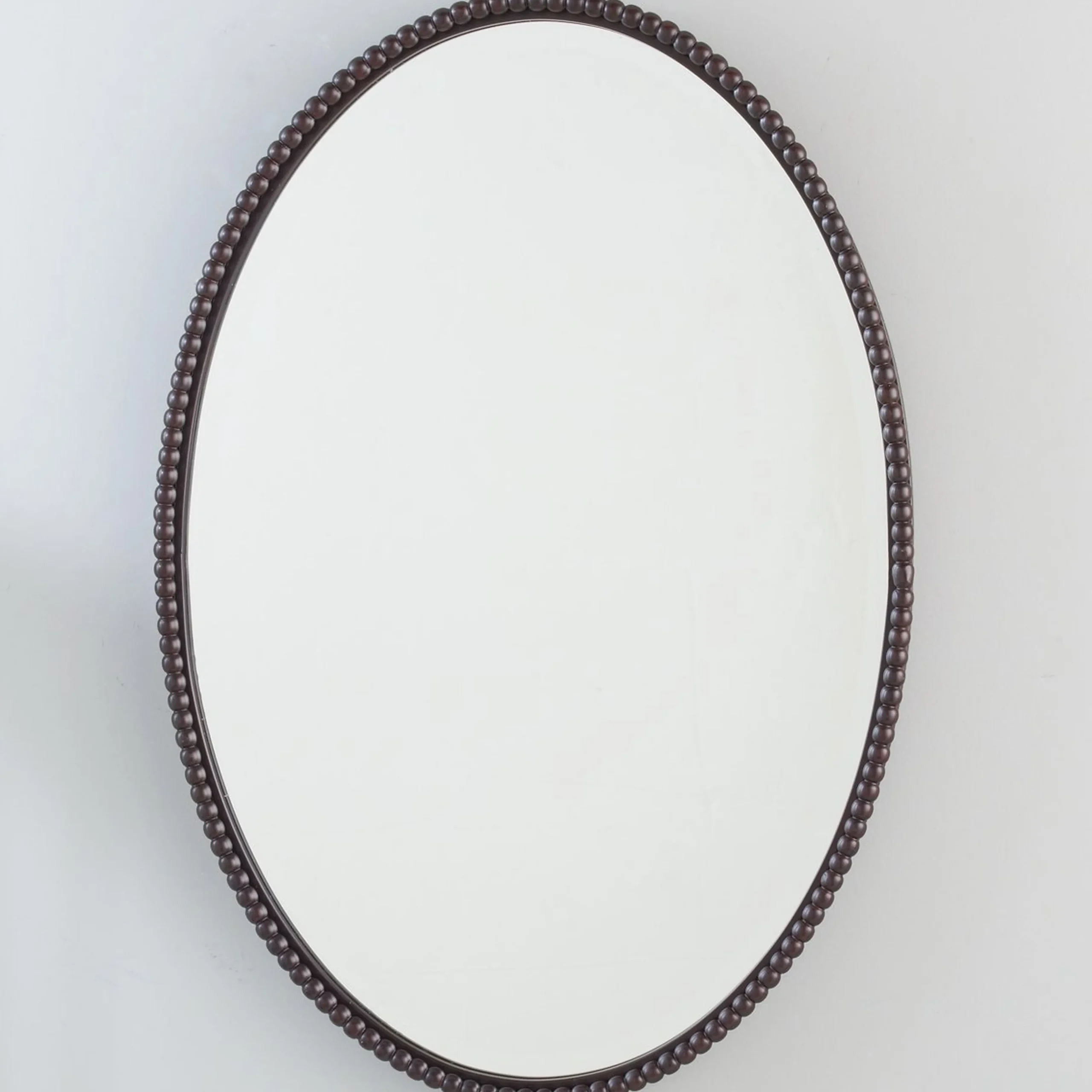 Beaded Beveled Mirror - Oval