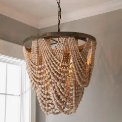 Beaded Drape Curl Chandelier