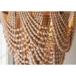 Beaded Drape Curl Chandelier