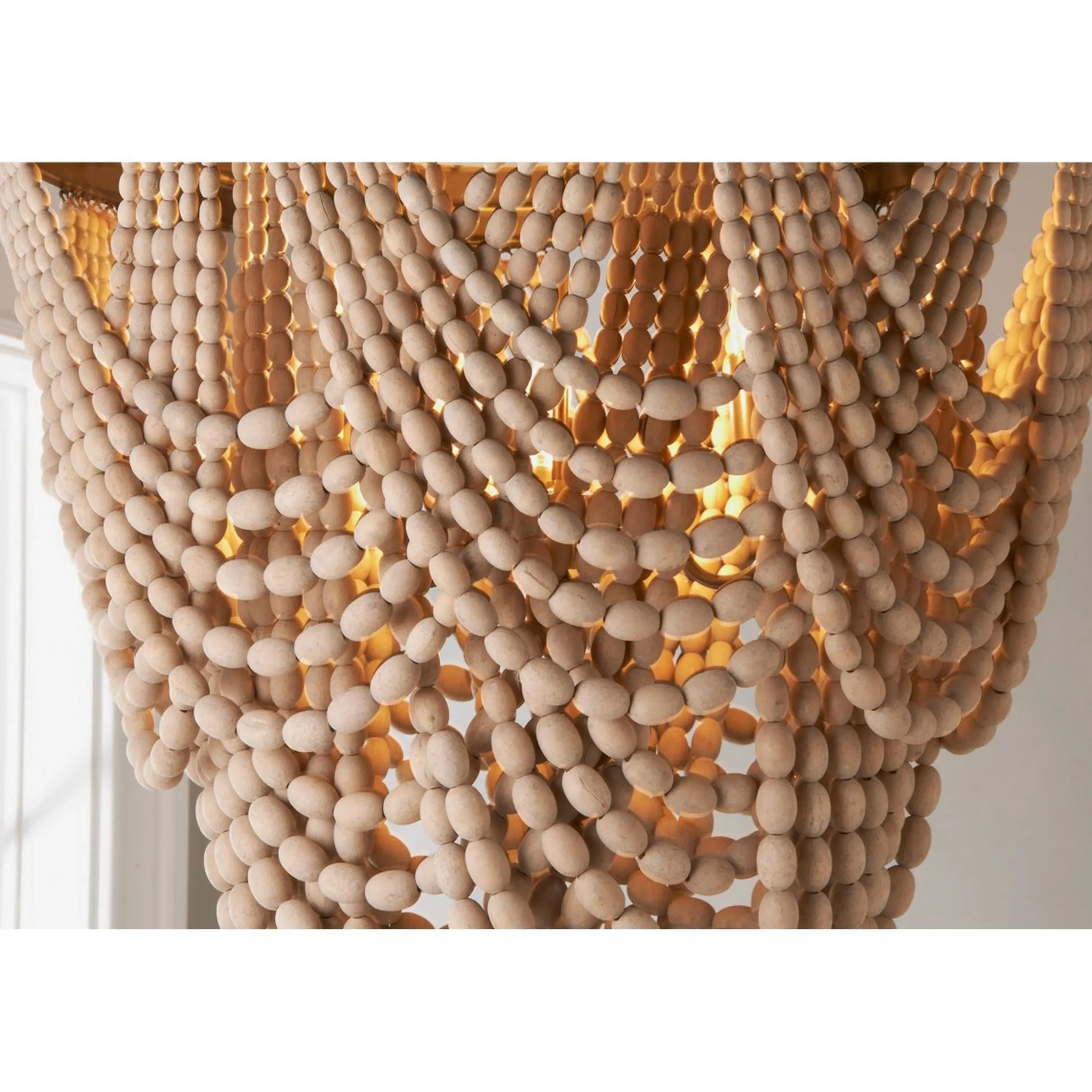 Beaded Drape Curl Chandelier