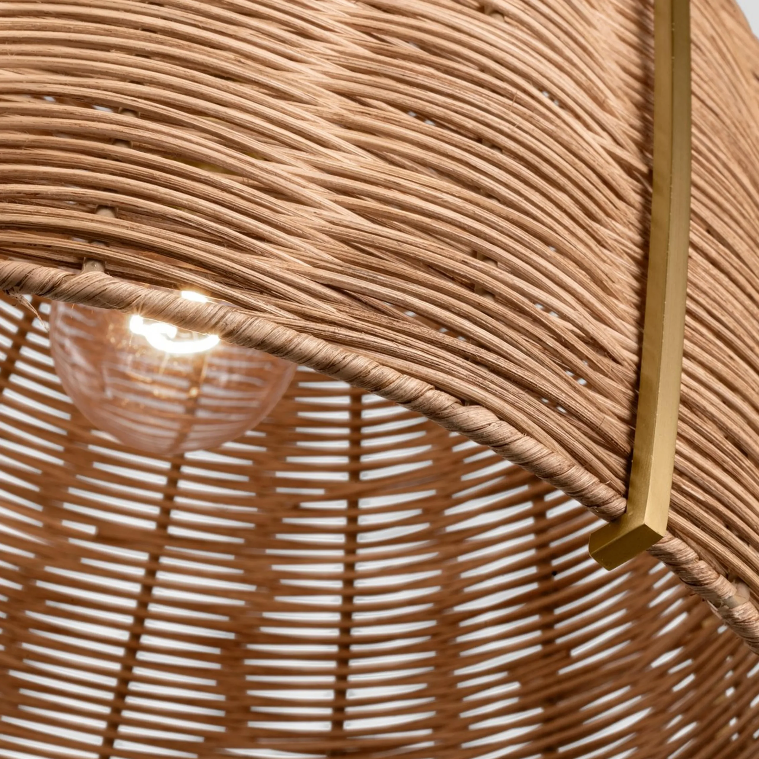 Bentlee Wicker Pendant - Large