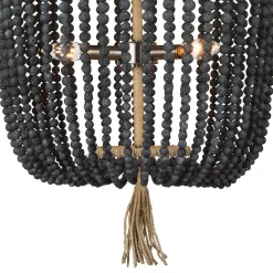 Boho Cottage Chandelier - Rounded Stone