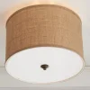 Burlap Drum Shade Ceiling Light