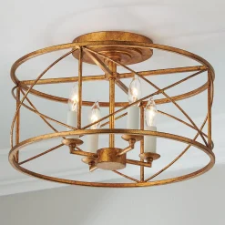 Camunez Drum Semi-Flush Ceiling Light