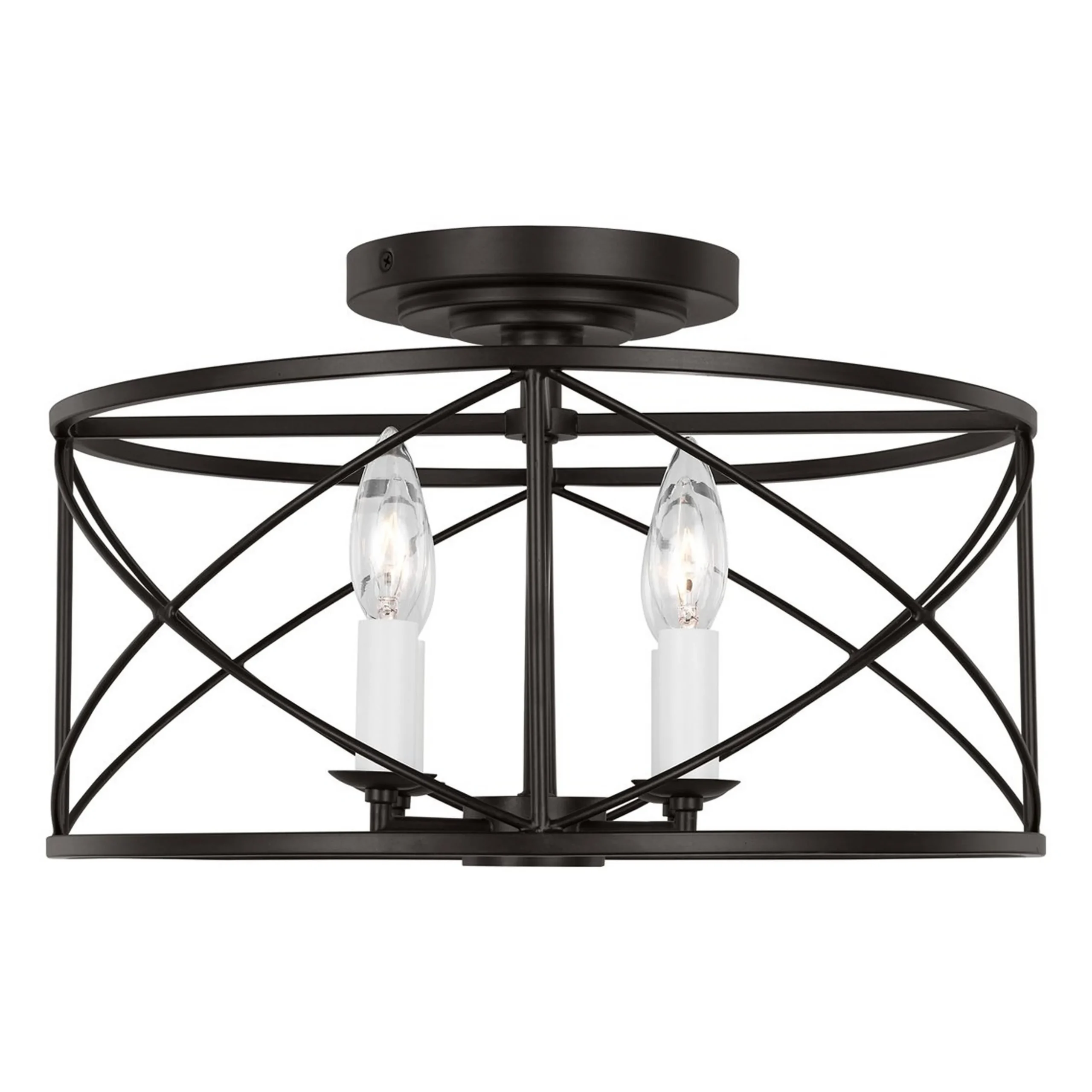 Camunez Drum Semi-Flush Ceiling Light