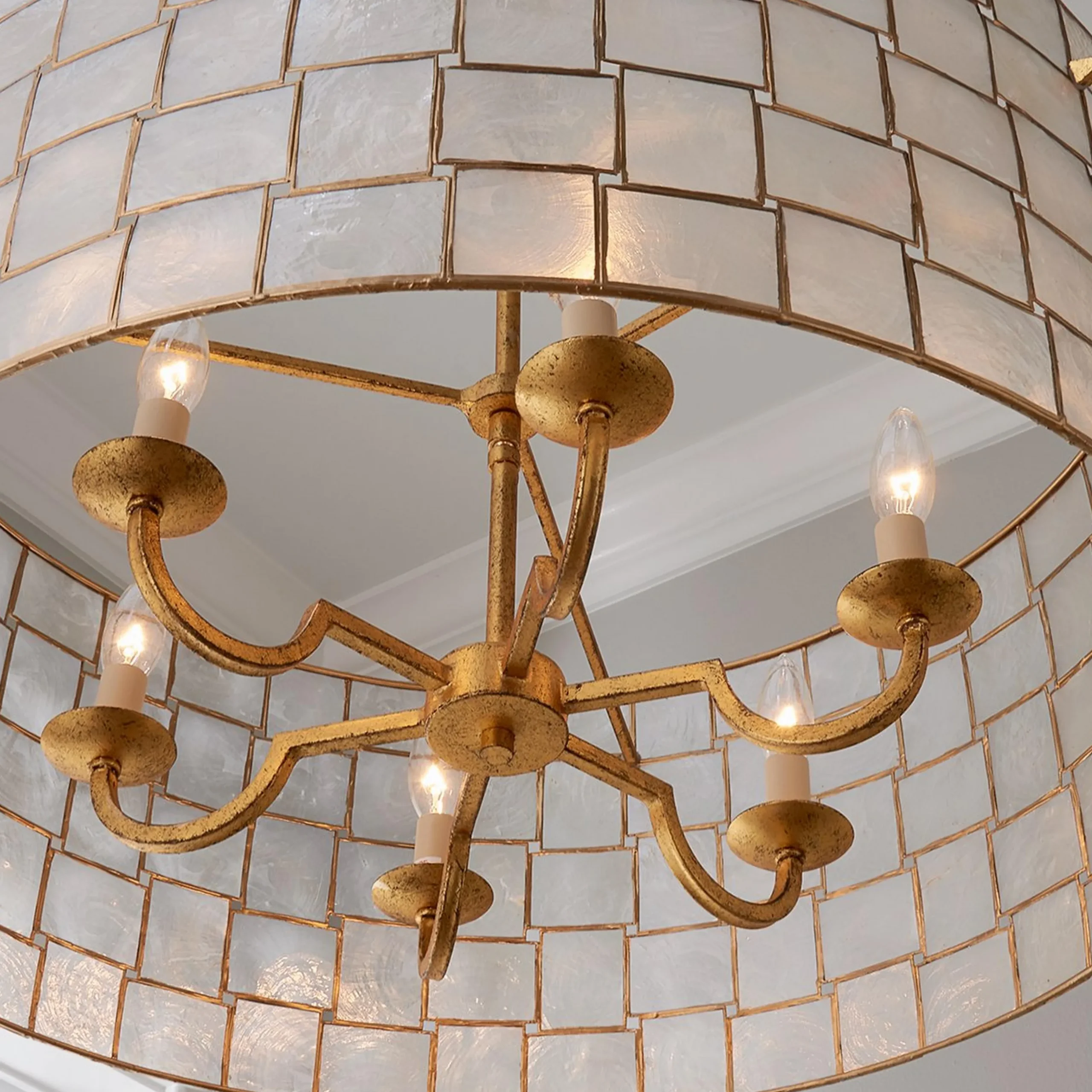 Captiva Shaken Shell Chandelier