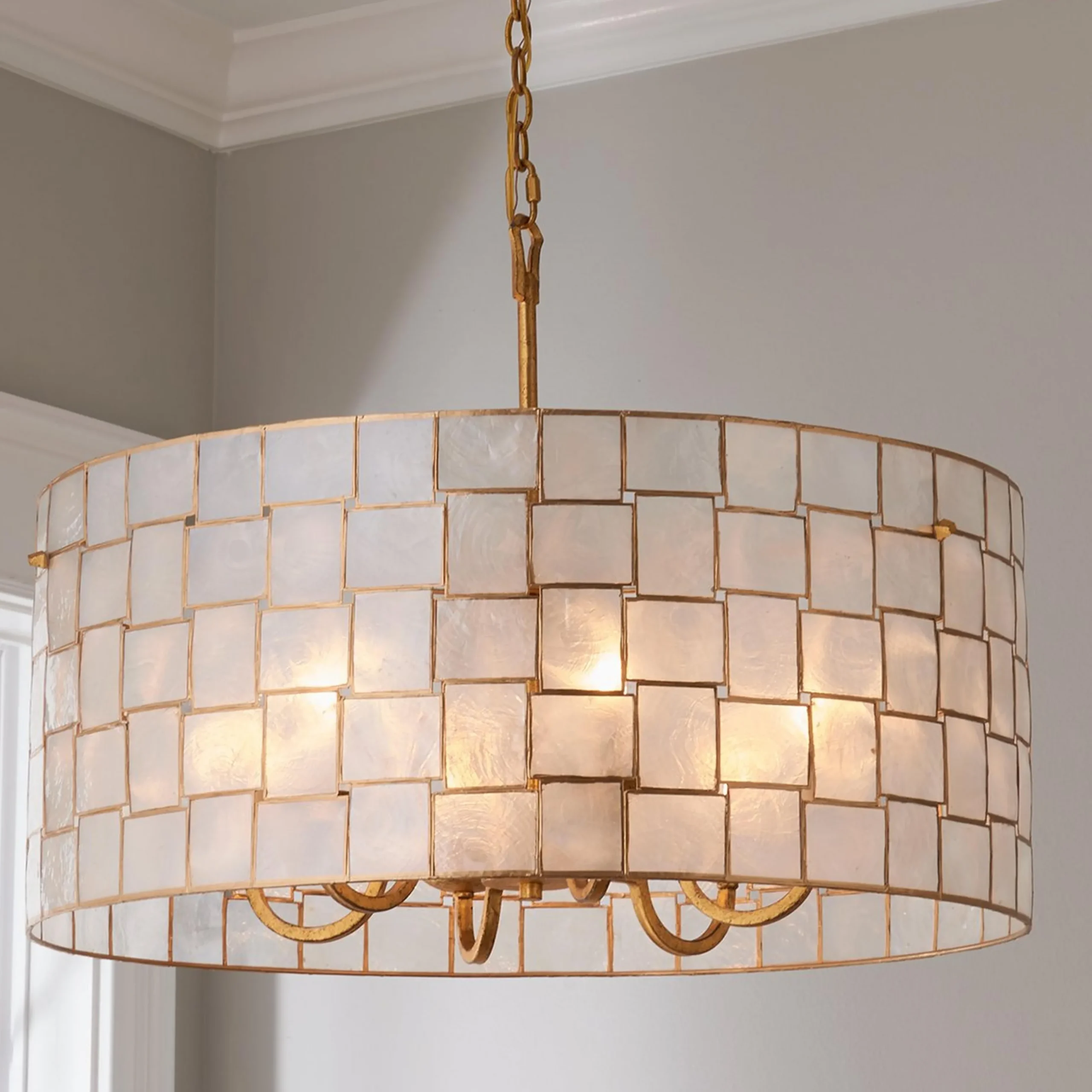 Captiva Shaken Shell Chandelier