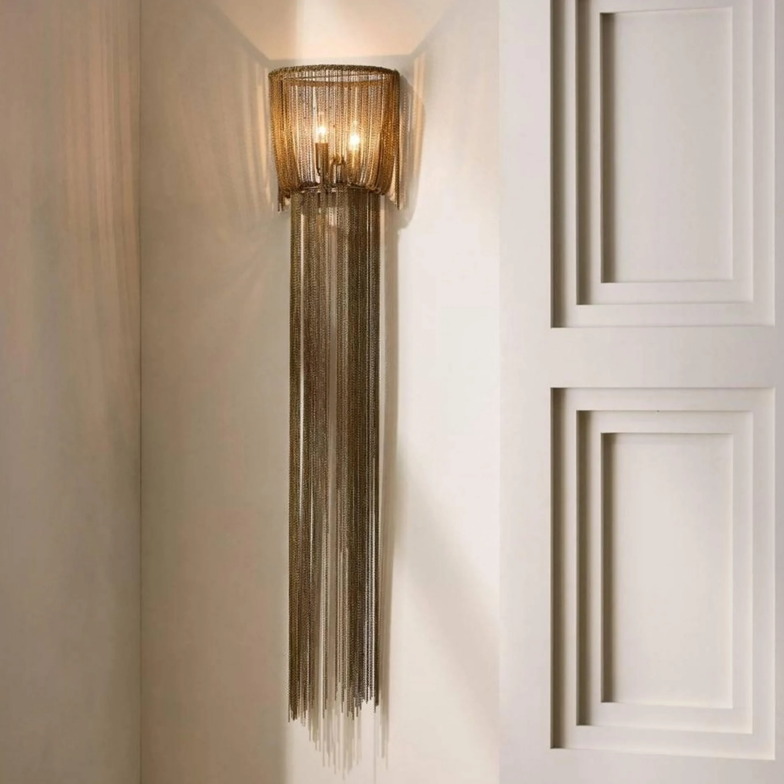 Cascaded Chain Sconce