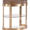Cecily Side Table - Glass and Metal