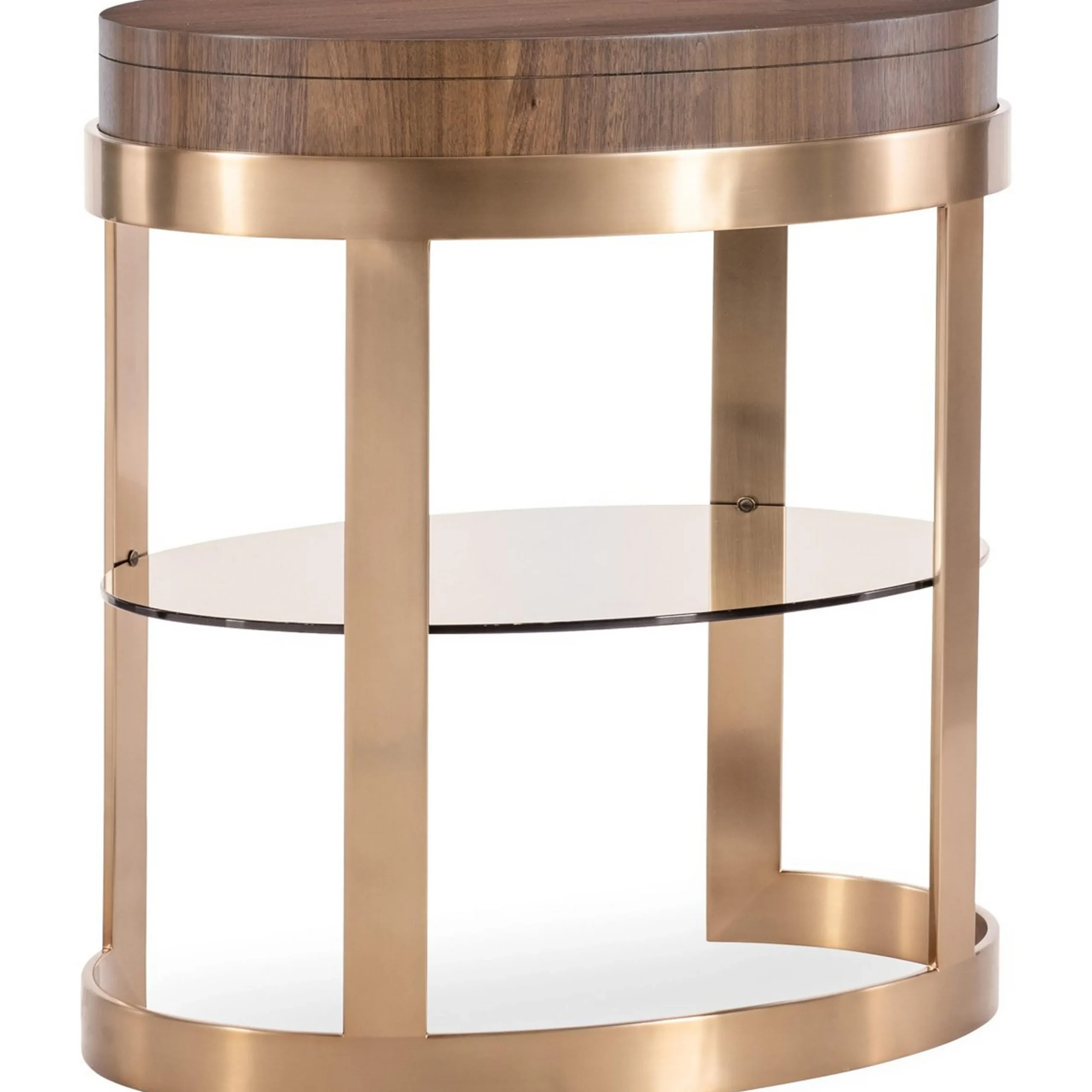Cecily Side Table - Glass and Metal