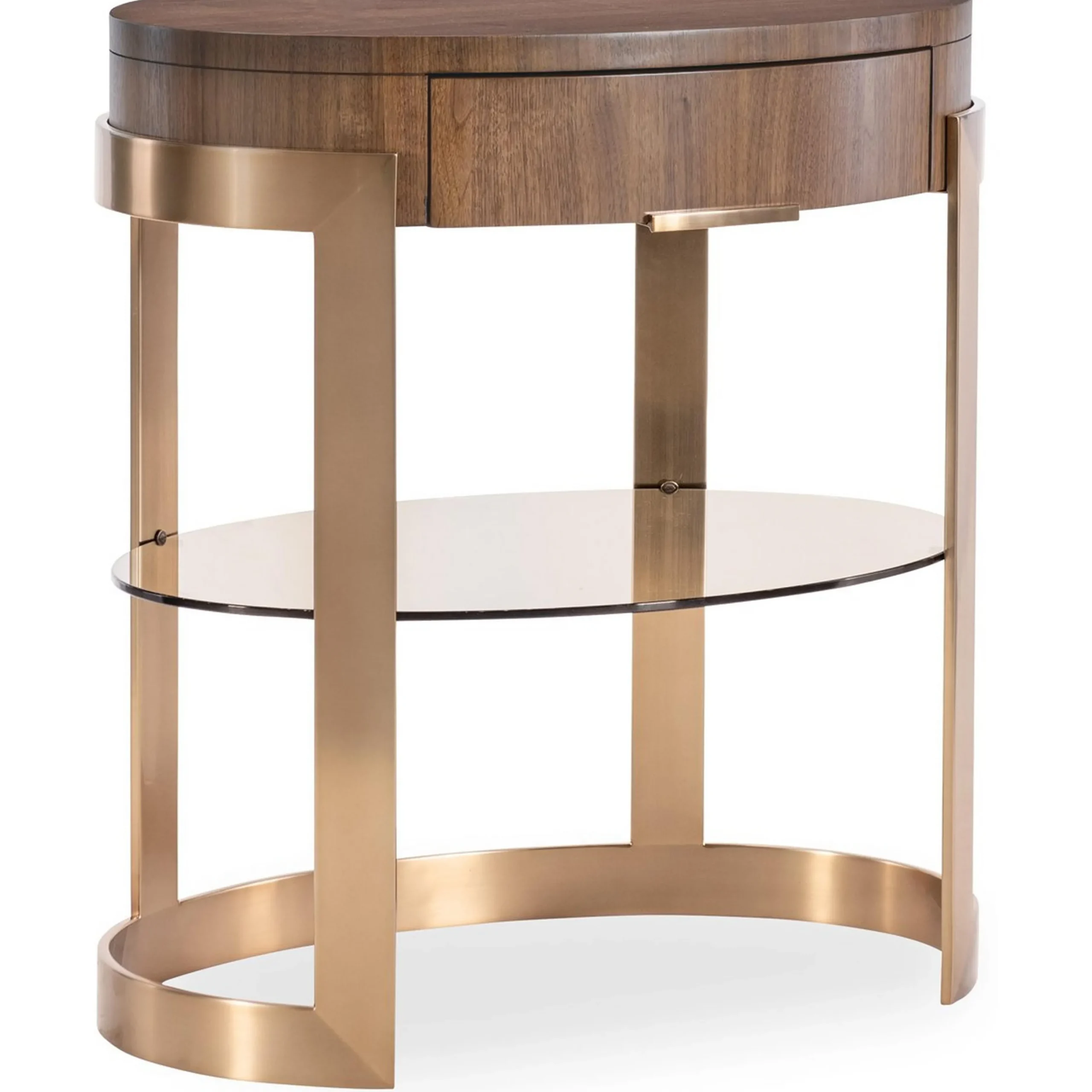 Cecily Side Table - Glass and Metal