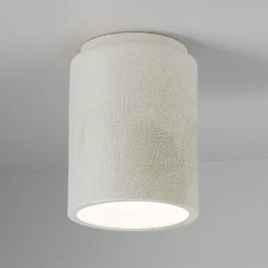 Ceramic Cylinder Ceiling Light - Crackle