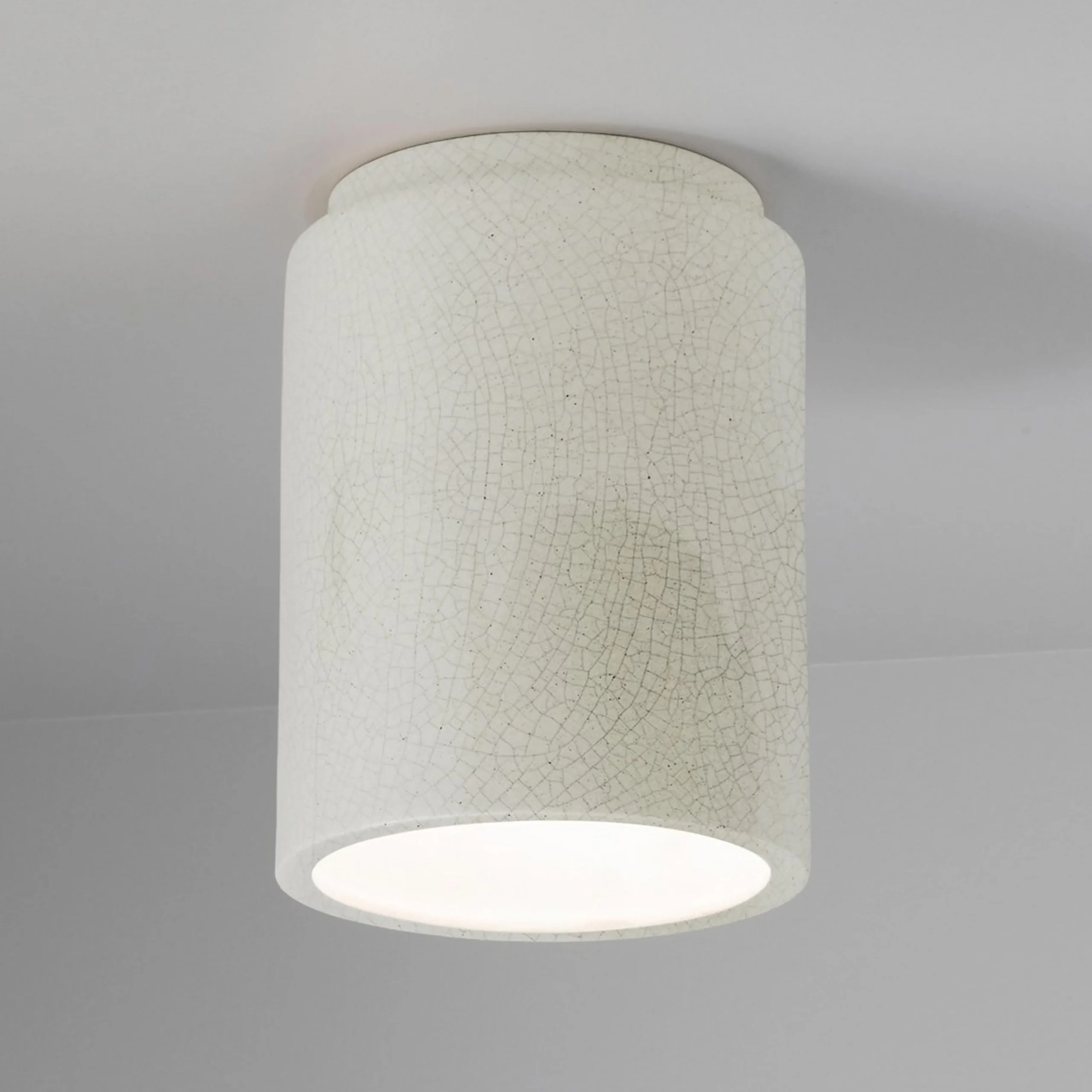 Ceramic Cylinder Ceiling Light - Crackle