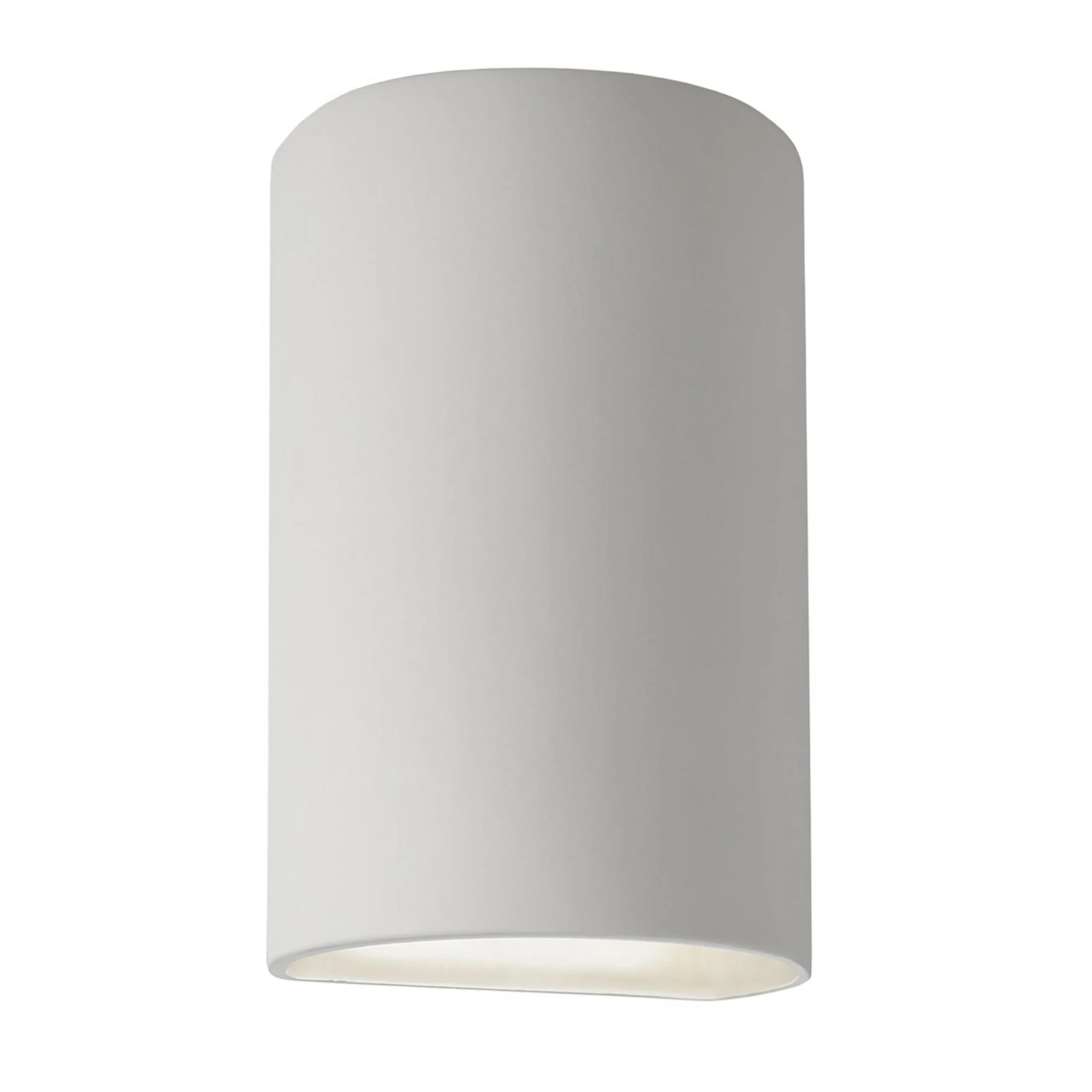 Ceramic Cylinder Outdoor Sconce - Small - Bisque