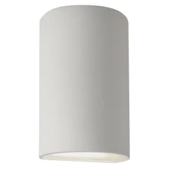 Ceramic Cylinder Outdoor Sconce - Large - Bisque
