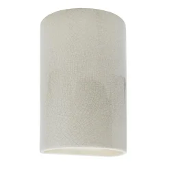 Ceramic Cylinder Outdoor Sconce - Small - Crackle