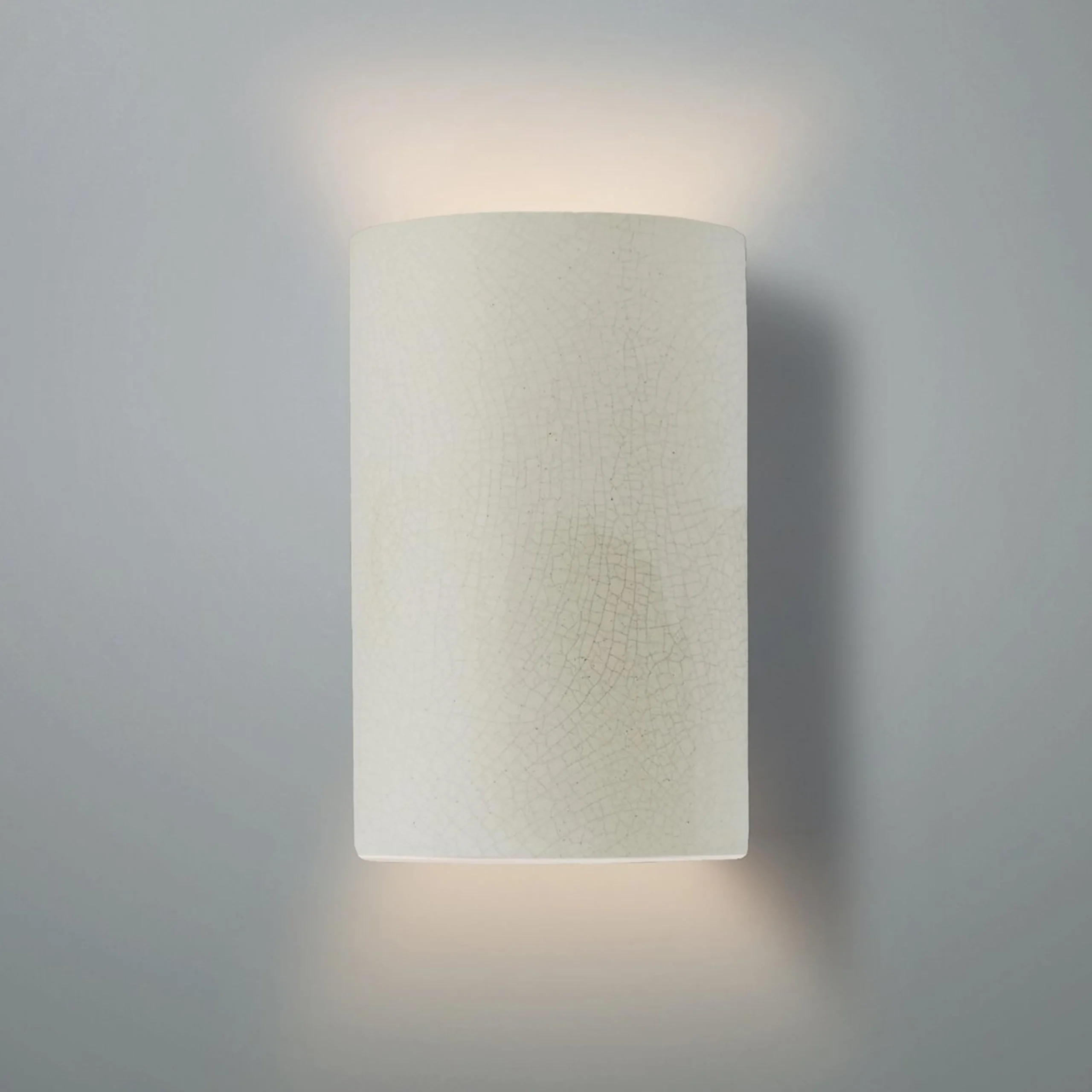 Ceramic Cylinder Outdoor Sconce - Large - Crackle