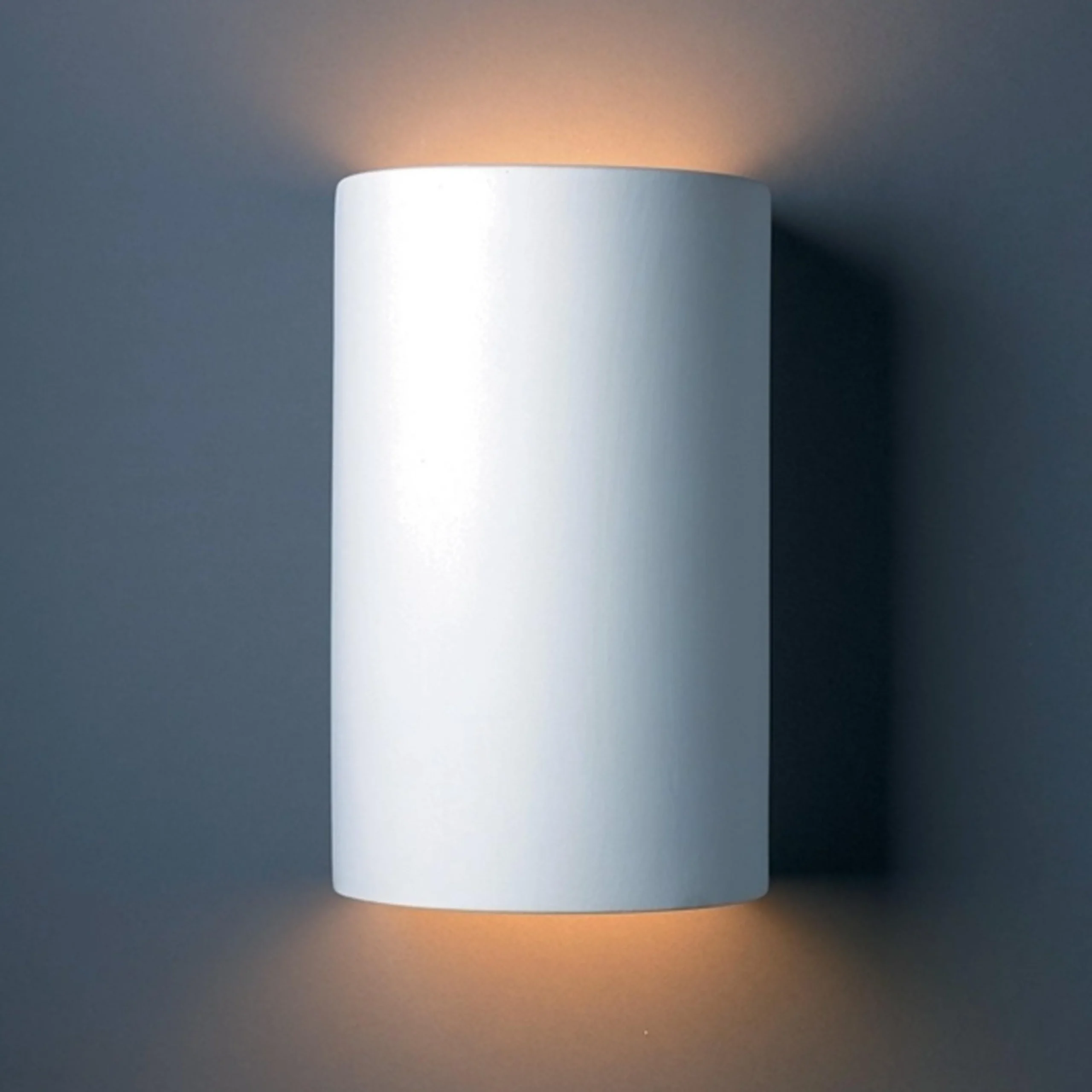 Ceramic Cylinder Sconce - Large - Bisque