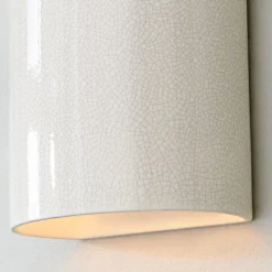 Ceramic Cylinder Sconce - Small - Crackle