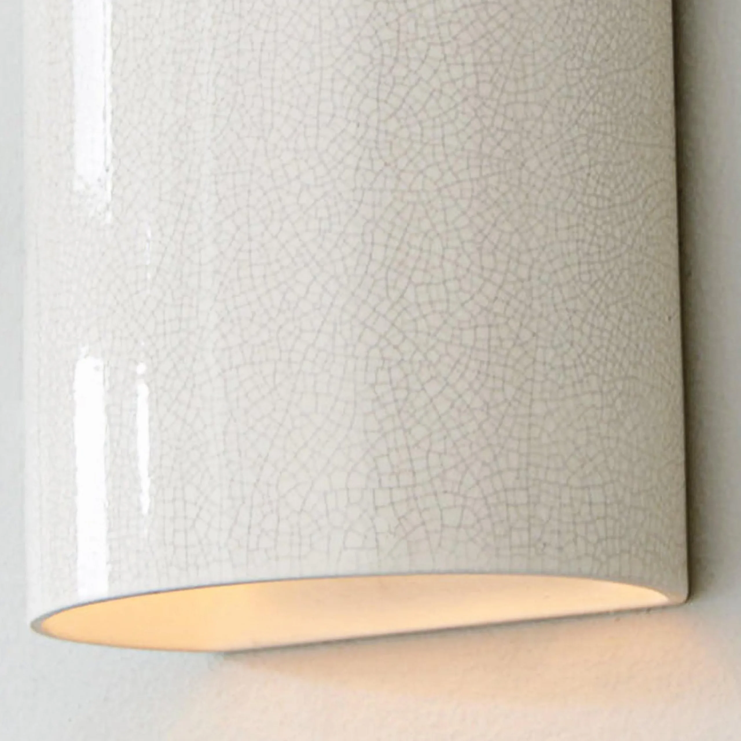Ceramic Cylinder Sconce - Small - Crackle