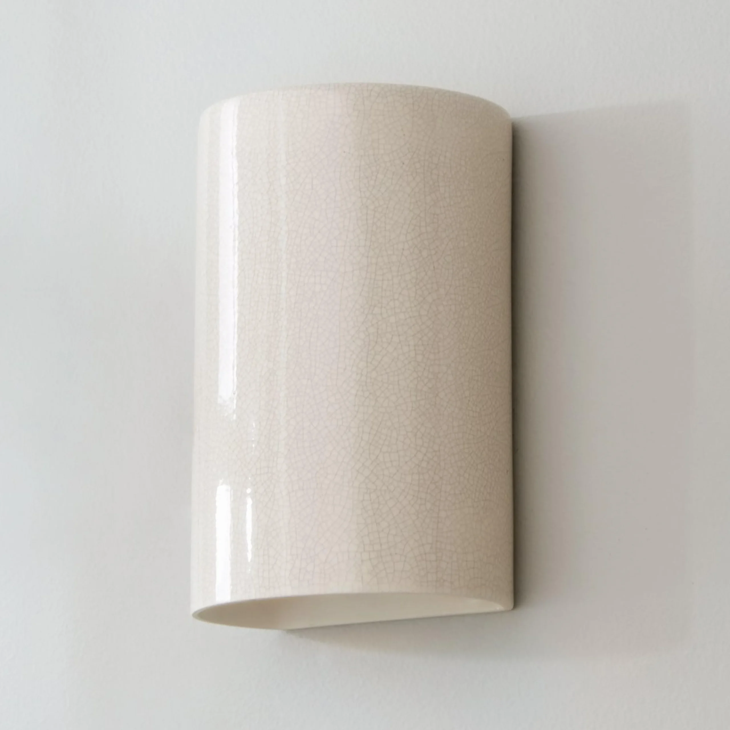 Ceramic Cylinder Sconce - Small - Crackle