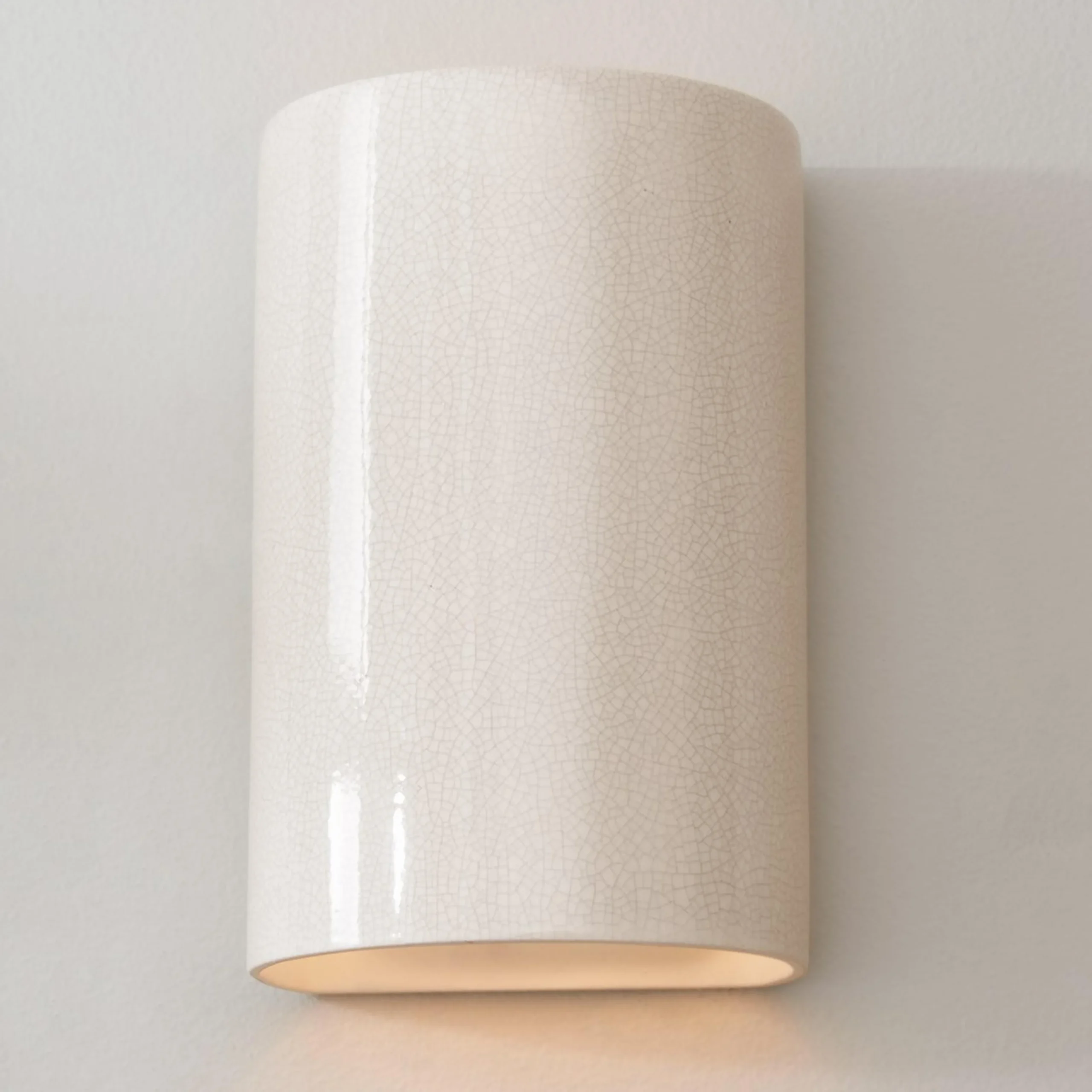Ceramic Cylinder Sconce - Small - Crackle