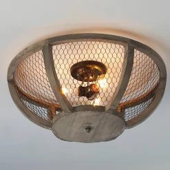 Chicken Wire Basket Ceiling Light - Small
