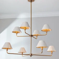 Chris Loves Julia Edie Two-Tier Chandelier - 8 Light