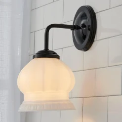 Chris Loves Julia Marlo Bath Sconce - Milk Glass