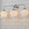 Chris Loves Julia Marlo Vanity Light - 3 Light - Milk Glass