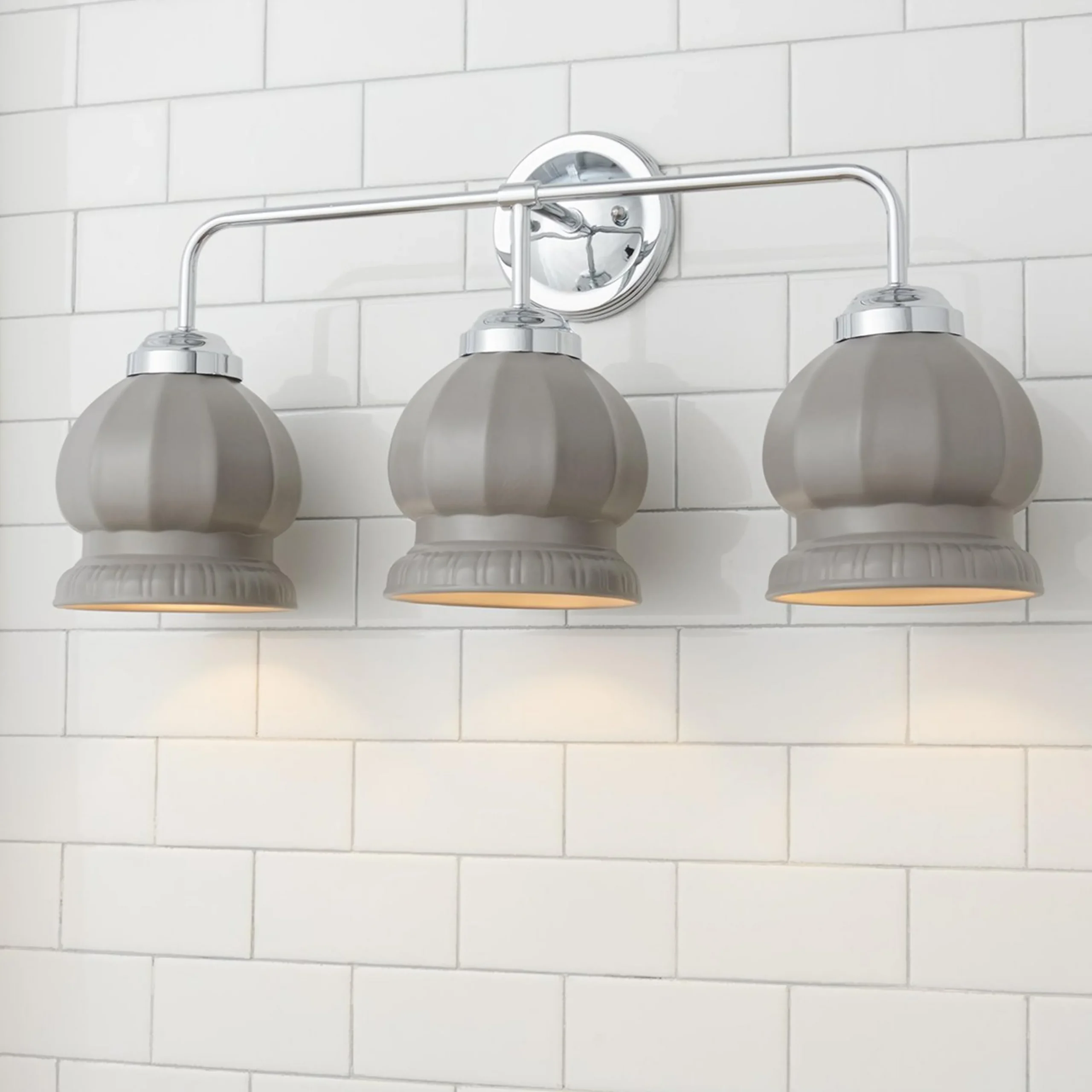 Chris Loves Julia Marlo Vanity Light - 3 Light - Ceramic