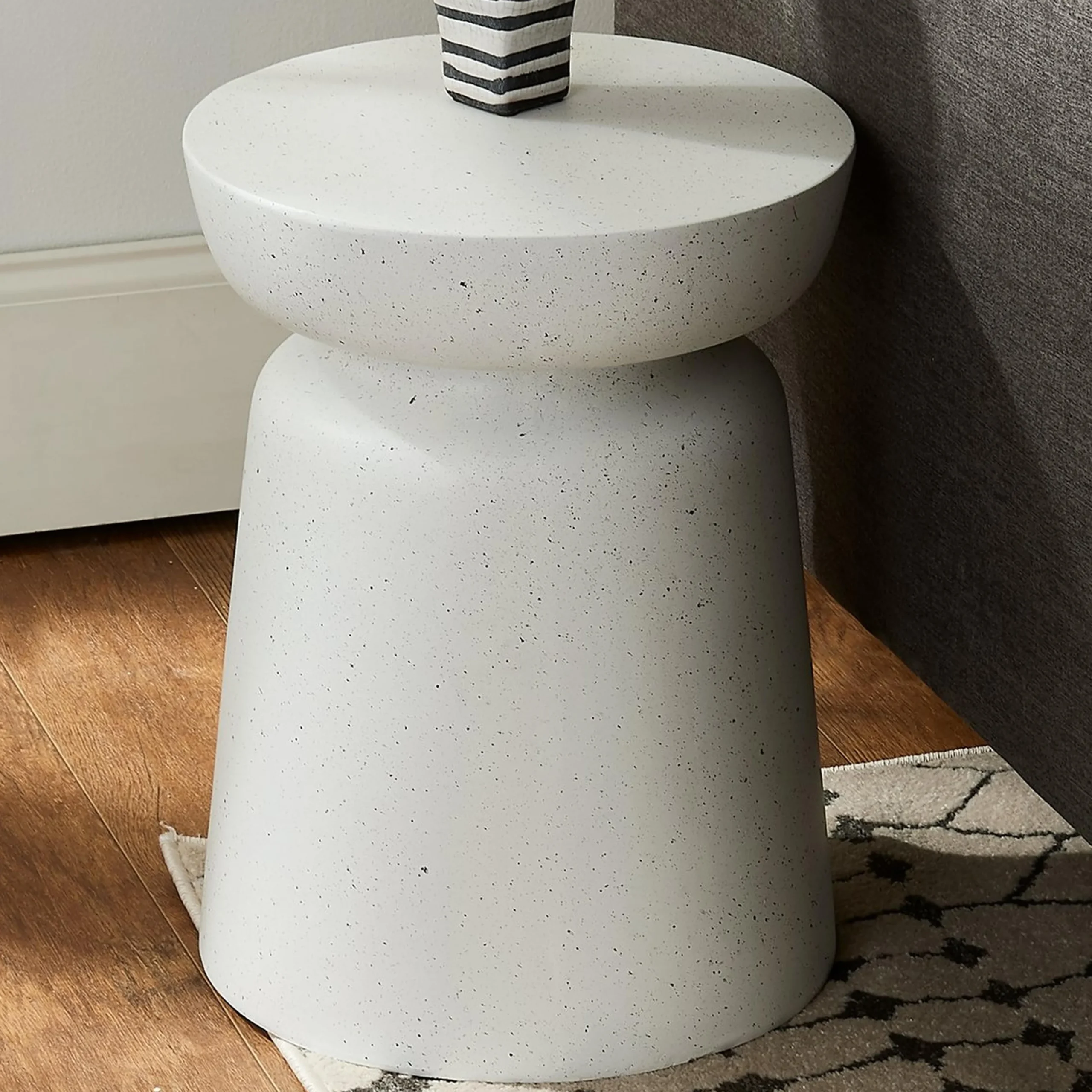 Cinched Terrazzo End Table