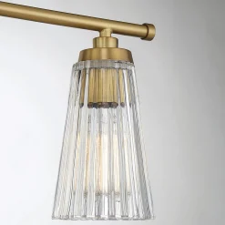 Cinematheque Ribbed Glass Vanity Light - 3 Light