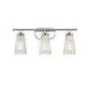Cinematheque Ribbed Glass Vanity Light - 3 Light
