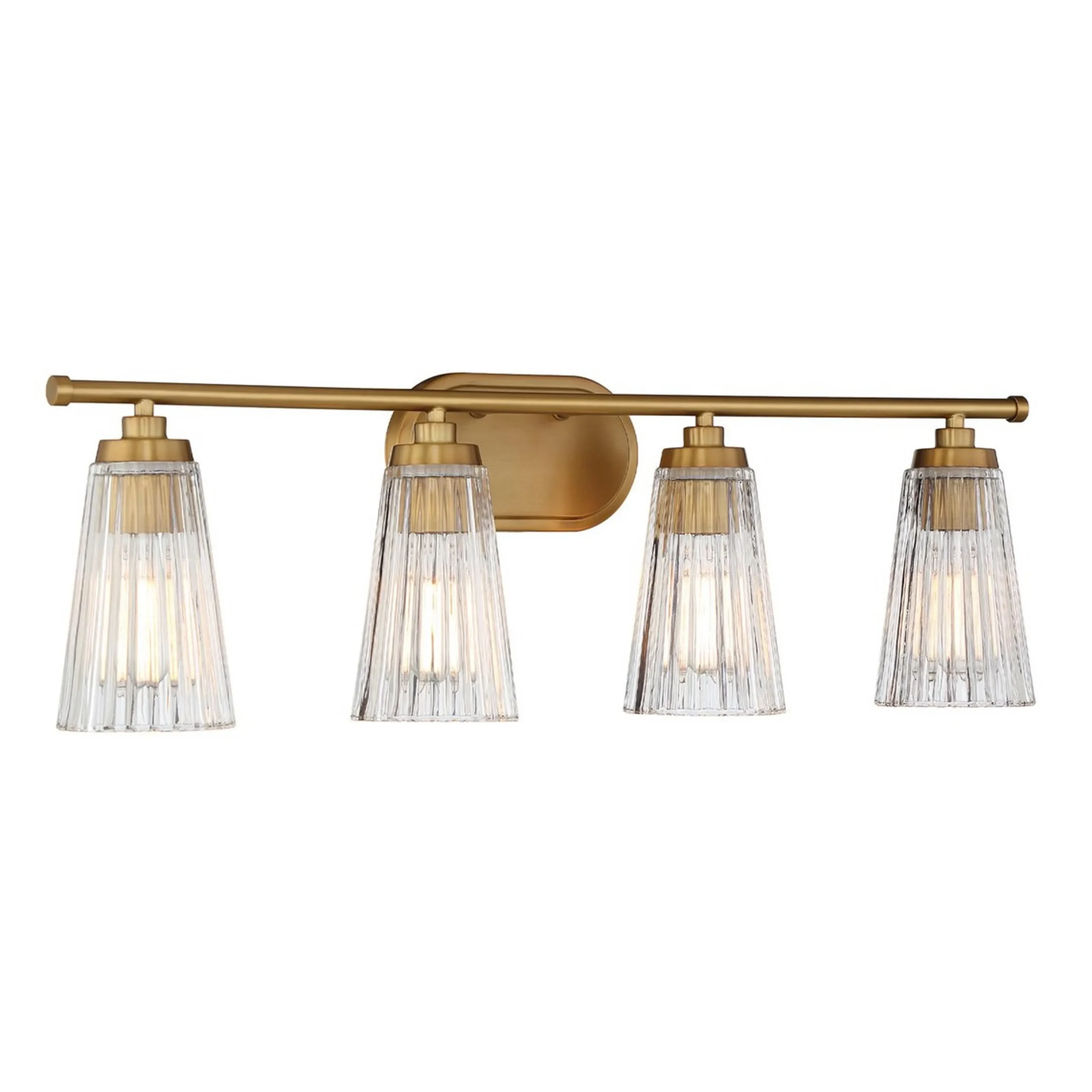 Cinematheque Ribbed Glass Vanity Light - 4 Light