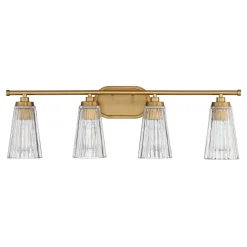 Cinematheque Ribbed Glass Vanity Light - 4 Light