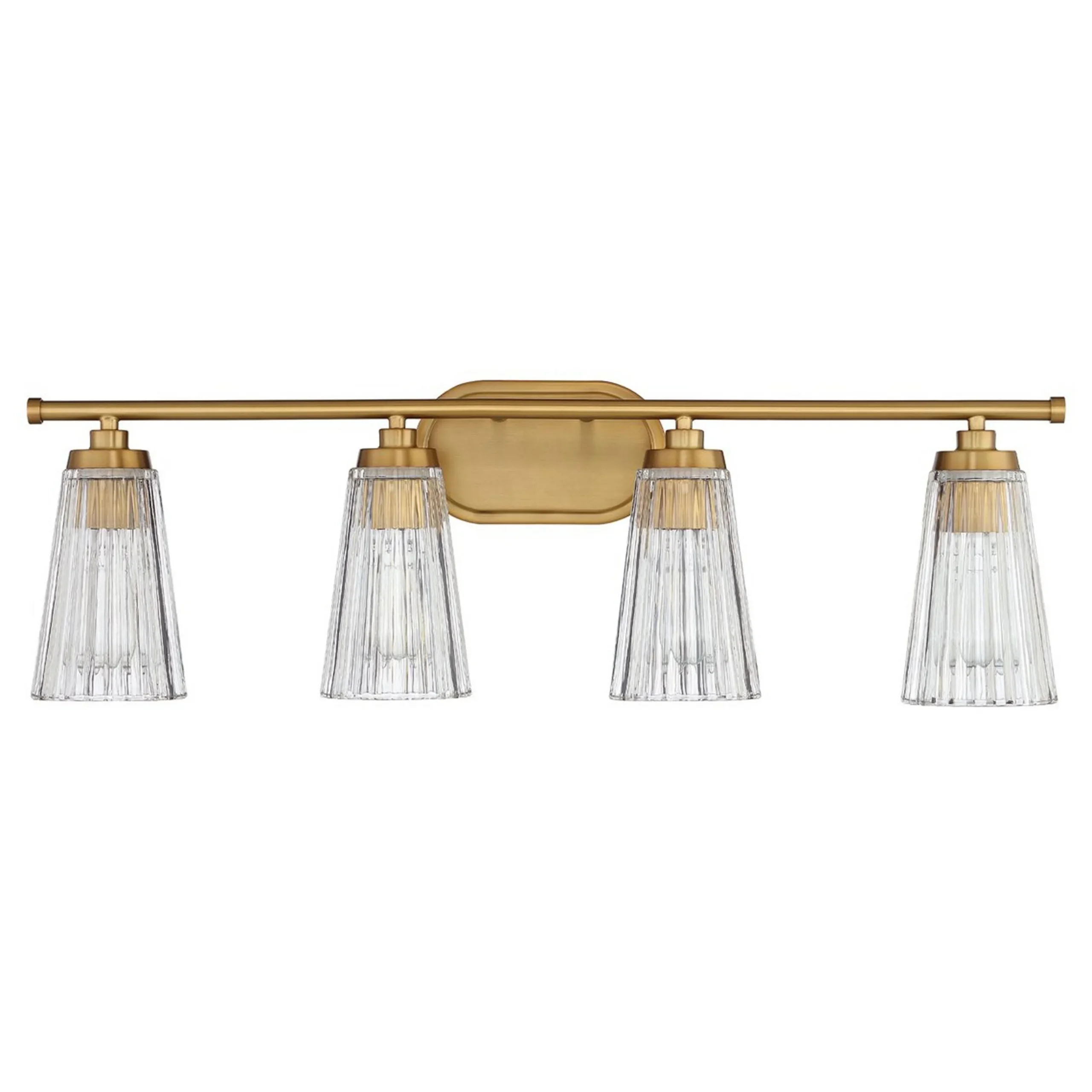 Cinematheque Ribbed Glass Vanity Light - 4 Light