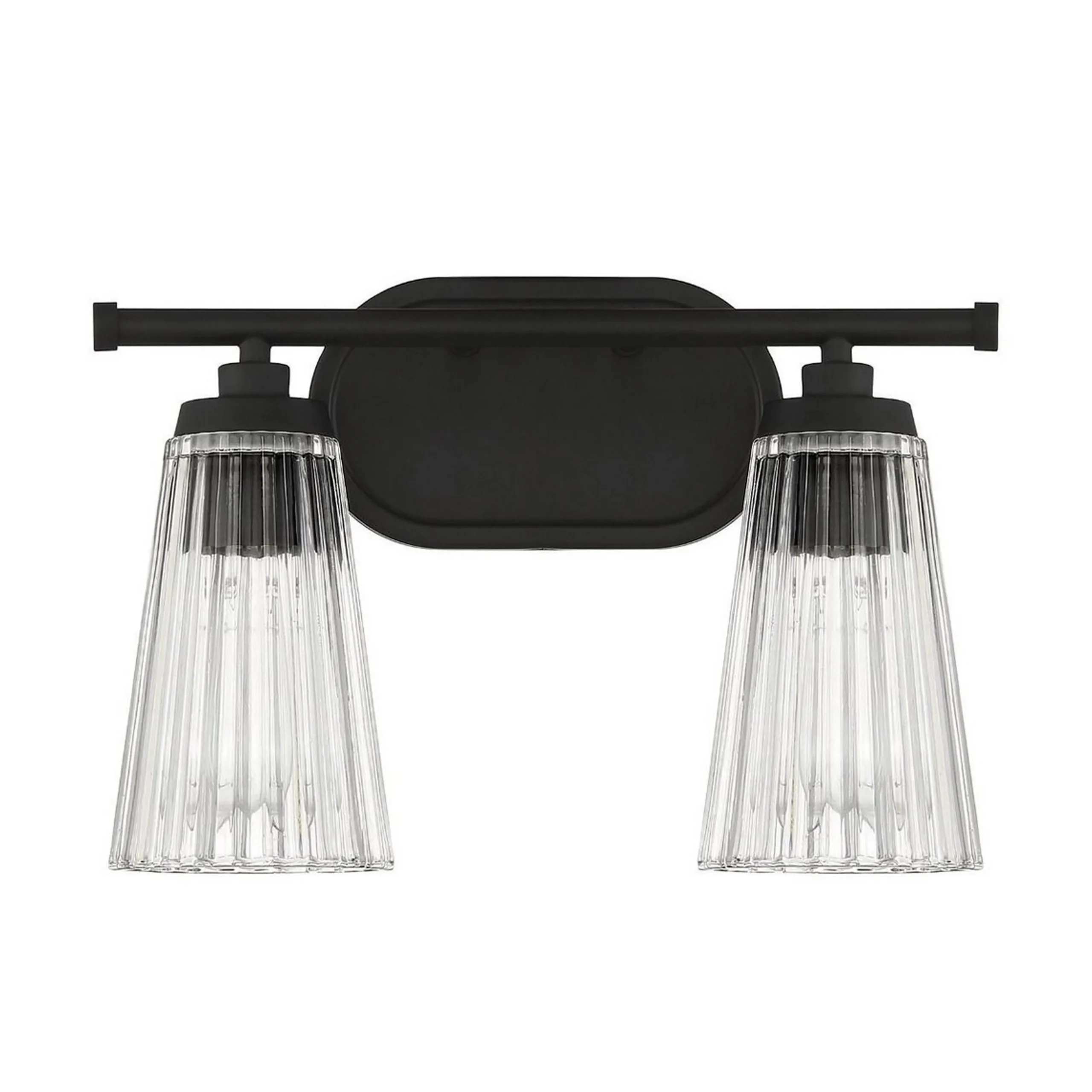 Cinematheque Ribbed Glass Vanity Light - 2 Light