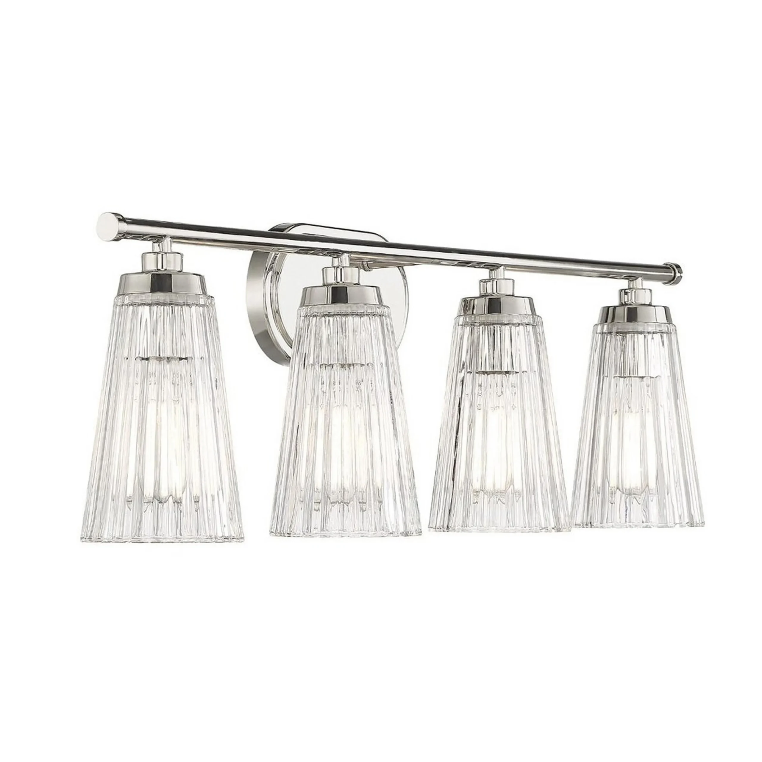 Cinematheque Ribbed Glass Vanity Light - 4 Light