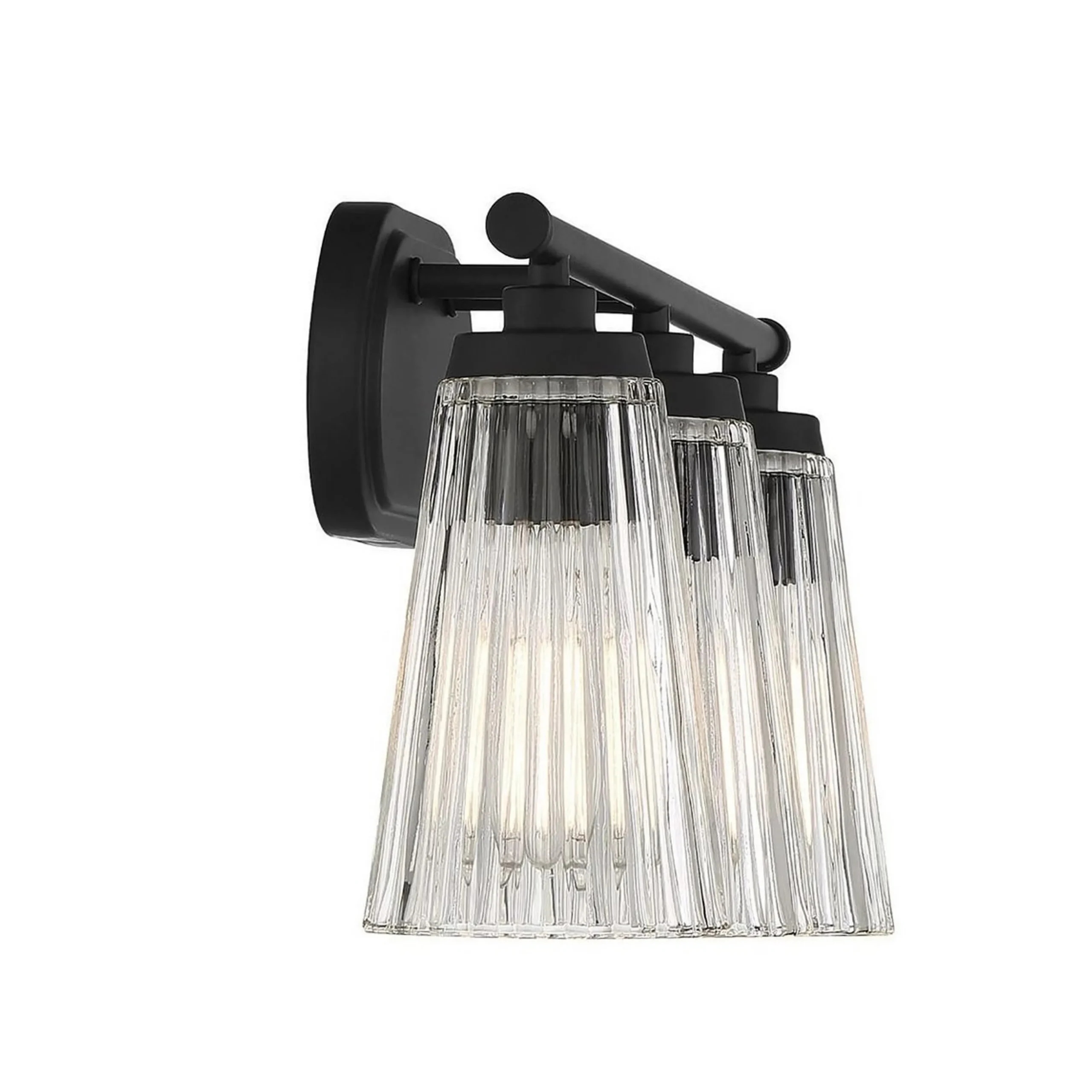 Cinematheque Ribbed Glass Vanity Light - 3 Light