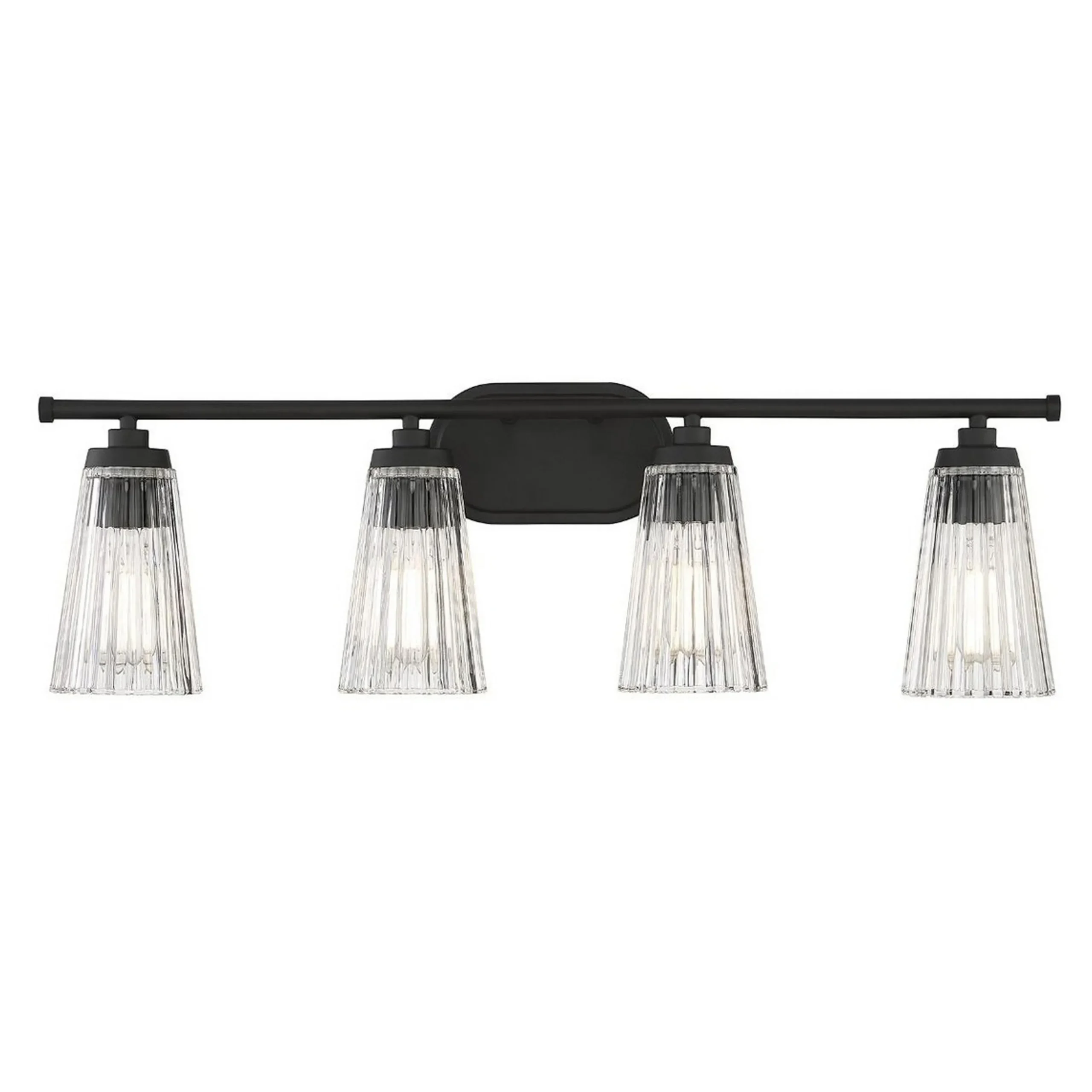 Cinematheque Ribbed Glass Vanity Light - 4 Light